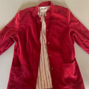 Talbots red corduroy stretch jacket